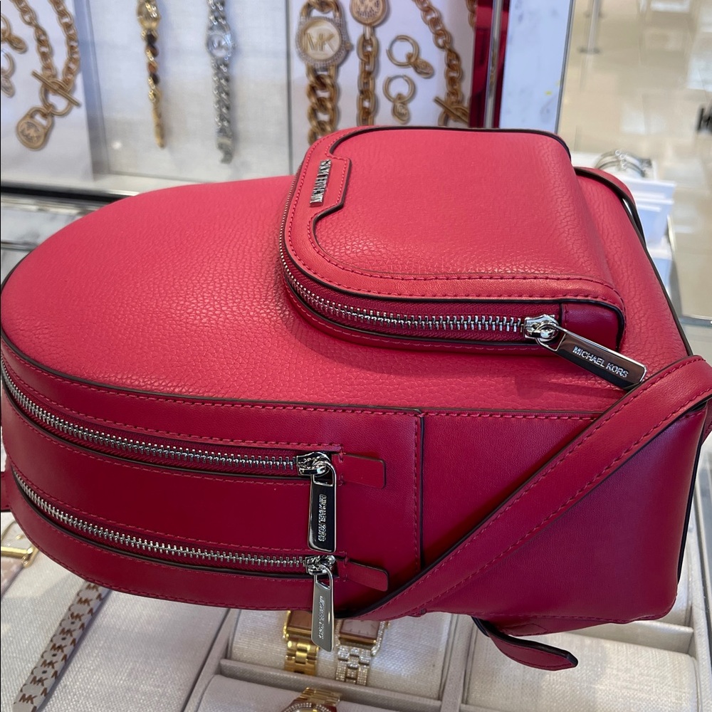MICHAEL KORS Jaycee Md Zip Pocket Pebbled Leather Backpack
Dark Raspberry
NWT - Picture 12 of 16